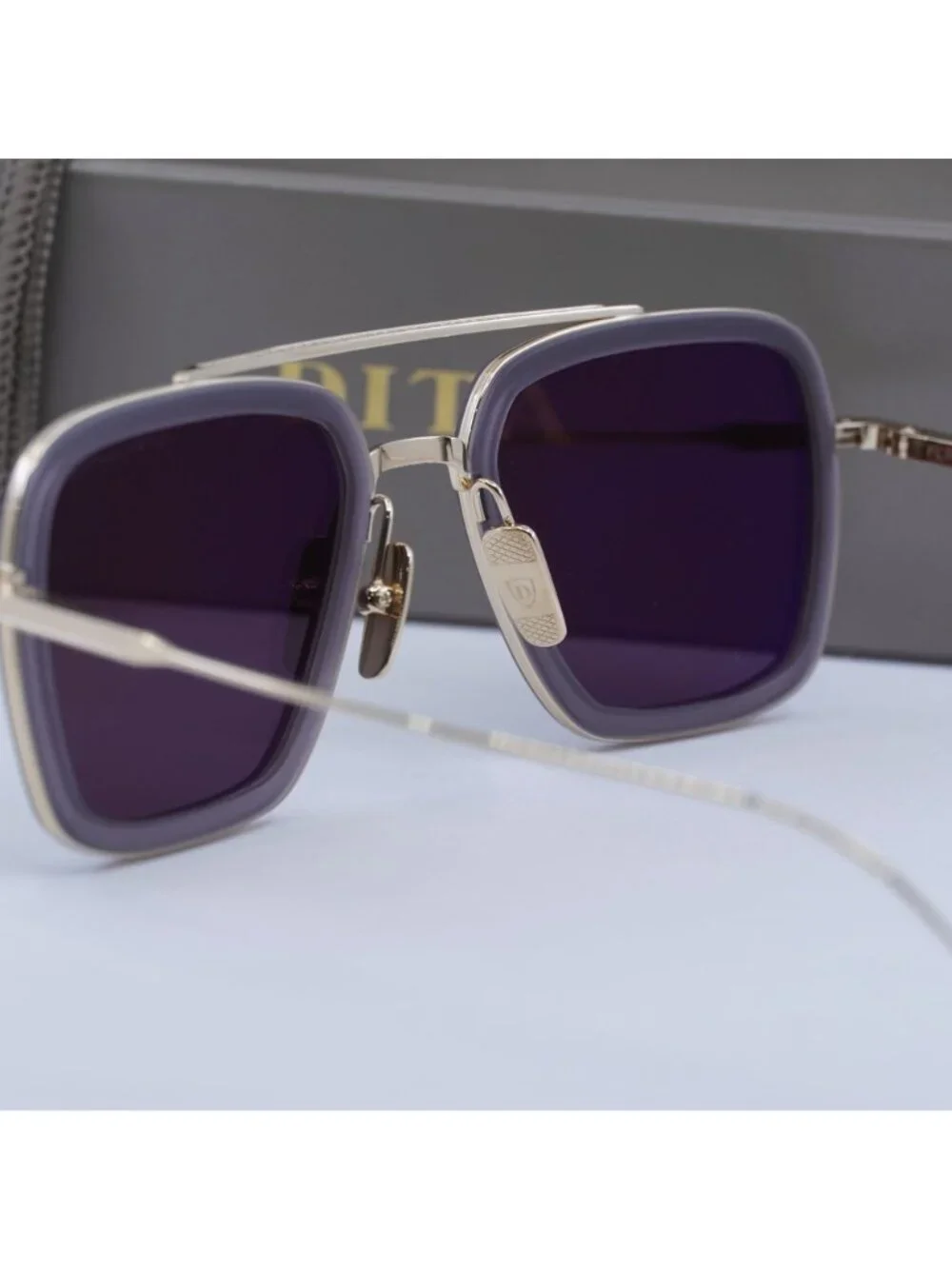 Dita FLIGHT-006-7806-C Aviator Sunglasses - Grey & Gold / Grey